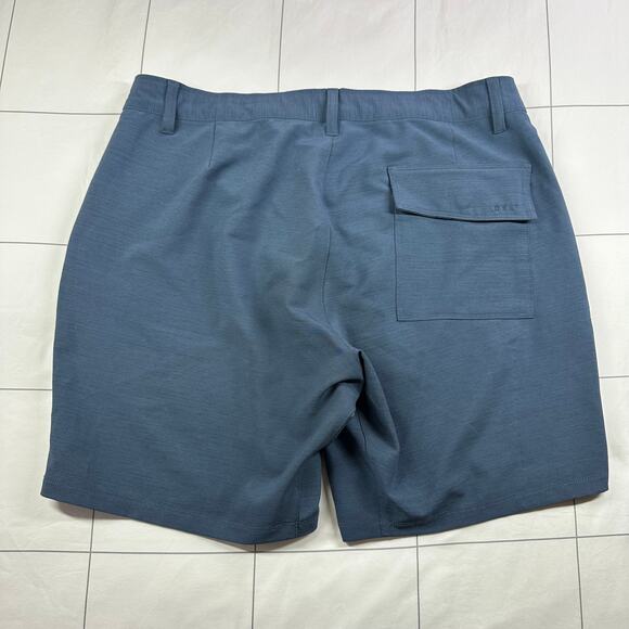Bylt Kinetic Shorts Mens 34 Blue Basic Performance Golf Athletic Stretch Casual - Picture 2 of 13